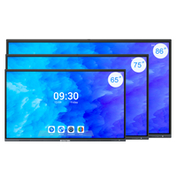 Écran tactile interactif de 65 pouces, tableau blanc à écran plat, moniteur intelligent pour les réunions, écran publicitaire de télévision intelligent
