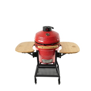 Hot Sale Auplex Ceramic Firebox for Kamado <span class=keywords><strong>Grill</strong></span> Charcoal Smoker with Stainless Steel Stand for Outdoor and Picnic - Product Image 1