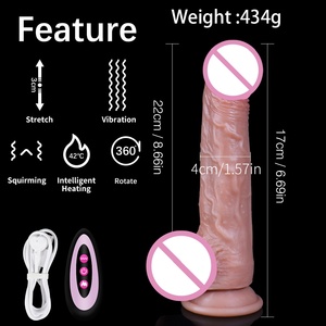 Juguetes Sexuales para Adultos al por Mayor, Pene Artificial Flexible, Vibrador con Control Remoto Eléctrico, Dildo con Características Suaves - Product Image 6