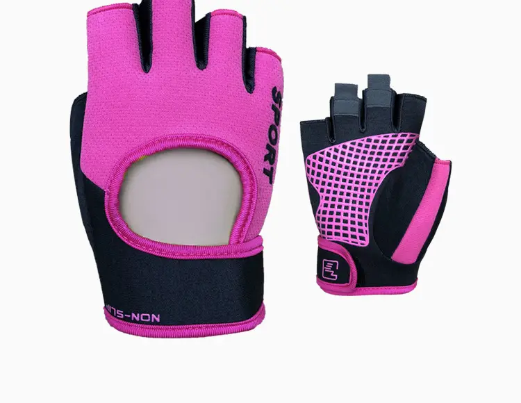 Cheap Ladies non slip breathable gym sport fitness gloves for training weight and get on shape