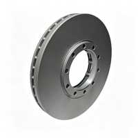 Kit Rotor Rem Cakram ConMet 10083924 Flat, Dengan Cincin Tone ABS, Cincin Pengunci untuk FREIGHTLINER CASCADIA BELAKANG