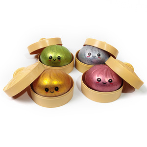 Giocattolo Squishy a Forma di Raviolo Glitterato, Antistress, Giocattolo Sensoriale da Spremere, Regalo per Bambini dai 3 Anni in Su, Materiale PU - Product Image 3
