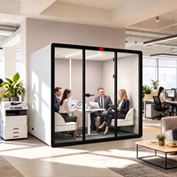 Cabines acoustiques modulaires et amovibles pour bureau, cabine insonorisée pour enregistrement vocal, espace privé pour bureau ouvert