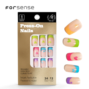 Nuevo diseño moderno para prensa de <span class=keywords><strong>uñas</strong></span> en <span class=keywords><strong>uñas</strong></span> <span class=keywords><strong>postizas</strong></span> desnudas cuadradas de longitud media color punta francesa mujeres bonitas pegamento en fabricante de <span class=keywords><strong>uñas</strong></span> - Product Image 1