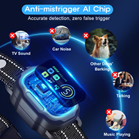 Collier de dressage et anti-aboiement 2-en-1 rechargeable, étanche IP67, multifonctionnel pour le dressage du comportement des animaux domestiques, pour tous les chiens
