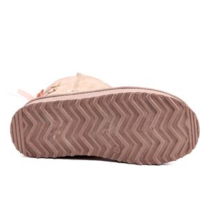 도매 클래식 겨울 봉제 리본 부츠 야외 중간 송아지 따뜻한 워킹 스타일 신발 여성용 - Product Image 4