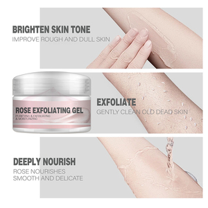 Gommage exfoliant pour le corps et le visage de marque privée Oem Gel crème Hydrate en douceur Nettoyant pour le visage <span class=keywords><strong>Rose</strong></span> Jelly B - Product Image 3