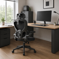 Chaise de bureau ergonomique moderne pivotante avec support lombaire en maille, chaise de bureau de luxe DynamicLumbar, ensemble de mobilier personnalisable