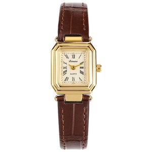 Montre pour femme <span class=keywords><strong>Tima</strong></span> Na Petite, style INS, rétro, carrée, élégante, bracelet en cuir, quartz, simple et élégante, pour étudiants, bureau - Product Image 3