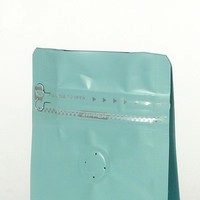 Sac de café en biscuit mylar à fond plat imprimé personnalisé emballage en plastique avec fermeture éclair avec valve pour le stockage des aliments