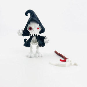 Action Figure di Mago Scheletro Stampata in 3D con Cappello e Bacchetta, Modello Articolato e Posabile, Decorazione di Halloween, Regalo Giocattolo - Product Image 1