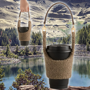 Logo personnalisé Porte-gobelet de voyage portable avec fermoir pour les pique-niques, la randonnée, le camping et le cyclisme Couvercle de bouteille d'eau pour tasses à café - Product Image 4