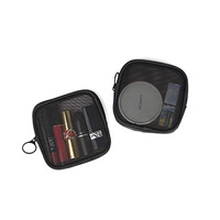 Sac de maquillage en maille Sac cosmétique en maille Pochette de toilette de voyage avec fermeture à glissière Mini sac de toilette de voyage cosmétique de maquillage portable