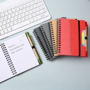 Portable Promotional Notebook Eco-friendly Hardcover Spiral Binding Loose-leaf Combination Note Pad Diary <b>Journal</b> Paper Cover - Product Image 2
