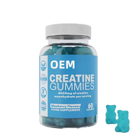Gommes à la créatine sans sucre pour améliorer les performances sportives, la concentration et l'endurance, créatine végétalienne facile à mâcher, gommes quotidiennes pour le fitness