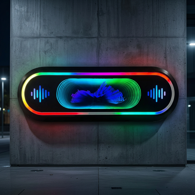 Oval LED Infinite Mirror Sign Display Screen Wall Mount One Color Neon Lighting Custom Graphics Remote Control Hotels IP65
