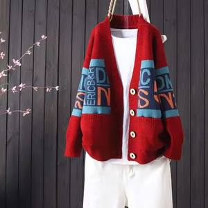 Camisa/Blusa Casual para Mujer, Diseño Fair Isle, Tejido Suave Tipo Nube, Estilo Japonés Dulce, Abrigo <span class=keywords><strong>de</strong></span> Punto Tipo Malvavisco, Frente Abierto, Antipilling, Otoño - Product Image 5