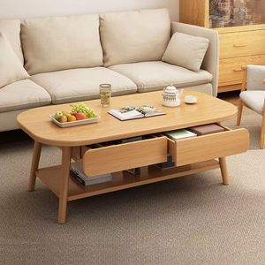 طاولة قهوة خشبية عصرية وصديقة للبيئة للمنزل، بسيطة وأنيقة للشقق الصغيرة أو غرف النوم - Product Image 3