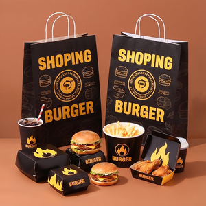 Sacchetti di Carta per Asporto Personalizzati con Logo per Hamburger, Patatine Fritte, Nuggets di Pollo e Pollo Fritto - Product Image 3