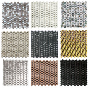 Mosaïque de marbre ronde vert Ming Green, mosaïque de marbre circulaire vert Penny pour murs et sols, salle de bain ou toilettes - Product Image 3