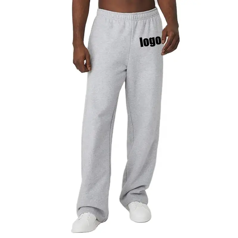 New style plus size men's pants long trousers plain customizatiom label logo cotton sweatpants oversize loose outdoor pants