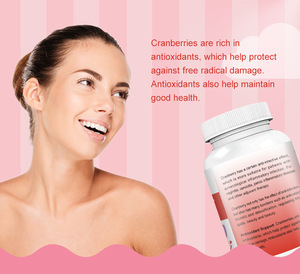 Comprimés de canneberge pour la santé urinaire des femmes avec extrait de roselle, favorisant l'immunité cutanée, la synthèse du collagène, antioxydant, anti-âge - Product Image 3