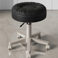 Tabouret de maquillage avec roulettes pivotantes, design nordique moderne et simple pour la chambre à coucher
