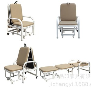Pinyin Hospital Companion Chair <b>Folding</b> <b>Bed</b> 610x700x960mm Metal Frame Thickened Version For Medical Use - Product Image 1
