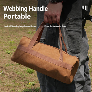 Borsa portaoggetti per picchetti da tenda, vendita diretta dalla fabbrica, borsa porta attrezzi da campeggio in tela lavata, organizer per attrezzi da picnic, borsa multiuso - Product Image 5