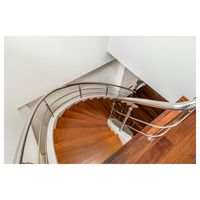Escalier intérieur courbé haute durabilité, marches modernes, escalier rond pour villa, bureau, hôtel, projet d'ingénierie commerciale
