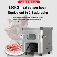 Trancheuse à viande électrique compacte 0,9 kW, double lame, en acier inoxydable, pour comptoir, capacité 160 kg/h, OEM ODM pour la restauration