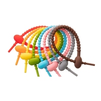 Grosir multiguna tali bungkus kabel silikon pengikat kabel pengisi daya telepon kabel Desktop Organizer kawat Winder