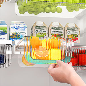 Vente en gros, Meilleure vente : Organisateur de réfrigérateur avec tiroir coulissant et poignée, type étagère et boîte de rangement - Product Image 4