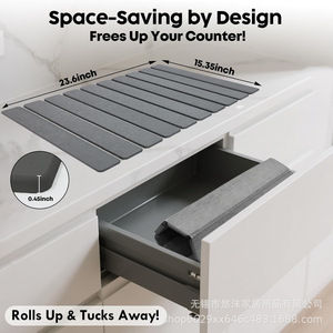Alfombrilla de Baño Plegable de Piedra de Diatomita que Ahorra Espacio, Alfombrilla de Tierra de Diatomeas Súper Absorbente, Alfombrilla Antideslizante <span class=keywords><strong>para</strong></span> el Suelo del Baño - Product Image 1