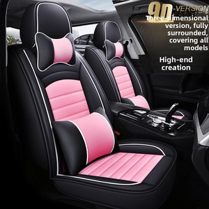 Coussins de siège de voiture universels et housses de siège sport Wenqi en cuir de luxe/soie glacée rembourrés de mousse, toutes saisons - Product Image 4