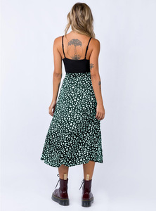 Coldker New Sexy Leopard Print Chiffon <strong>Split</strong> <strong>Skirt</strong> Casual Fashion Long <strong>Skirts</strong> for Women Spring Summer Zip Elegant Female <strong>Skirt</strong> - Product Image 5