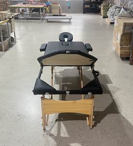 230kg Charge Réglable En Bois Professionnel Portable Noir <span class=keywords><strong>Table</strong></span> <span class=keywords><strong>Pliante</strong></span> <span class=keywords><strong>De</strong></span> <span class=keywords><strong>Massage</strong></span> <span class=keywords><strong>Pliante</strong></span> Salon Spa Beauté Lits avec 3 Zones - Product Image 3