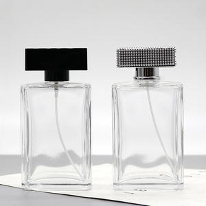 Flacon de parfum en verre transparent carré de 100 ml avec bouchon à vis, flacon cosmétique vide, blanc cristal, capacité de 30 ml - Product Image 3