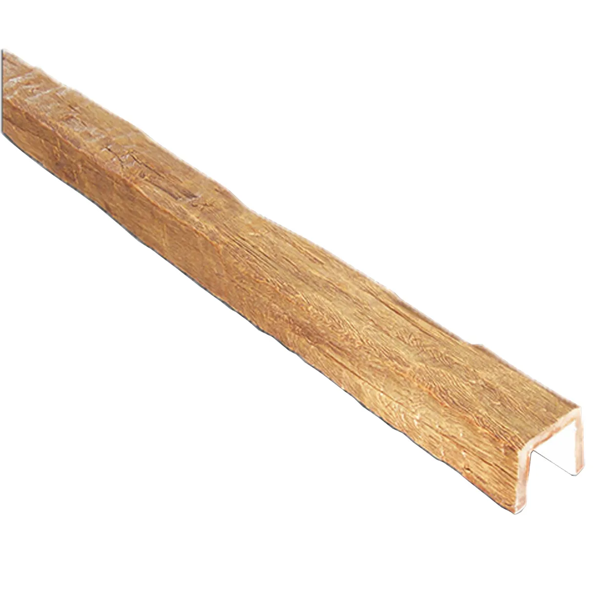 आंतरिक और बाहरी के लिए Polyurethane यू आकार lowes हल्के वजन छत सजावट अशुद्ध लकड़ी बीम