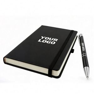 Wholesale Custom Logo <b>A5</b> A6 Hardcover Notebook With Pen Holder Journal Promo Business Gift High Quality Leather <b>Diary</b> Notebooks - Product Image 1
