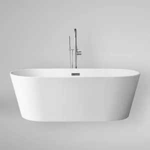 गर्म बिक्री 2023 डिजाइन इनडोर 1.6M ठोस सतह भिगोने बाथटब फ्रीस्टैंडिंग स्नान टब गहरी भिगोने बाथटब