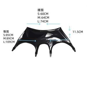 Chaussettes en <span class=keywords><strong>Latex</strong></span> d'approvisionnement direct d'usine avec boucle à boutons/jupe à bretelles/accessoires en <span class=keywords><strong>latex</strong></span> Lingerie Sexy <span class=keywords><strong>vêtements</strong></span> en <span class=keywords><strong>Latex</strong></span> - Product Image 4