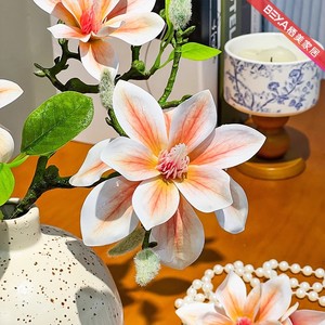 Nueva Flor de Magnolia de Seda Hecha a Mano al Estilo Chino, Flor Artificial Decorativa para Sala de Estar y Decoración del Hogar - Product Image 3