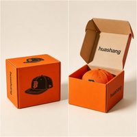 Boîtes d'emballage pour casquettes de baseball réutilisables en matériaux recyclés, boîtes à casquettes personnalisées au toucher doux pour la vente au détail