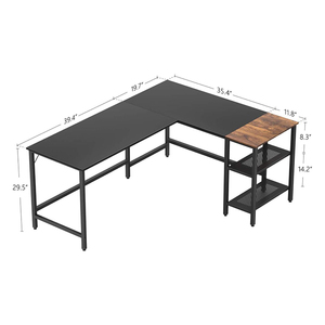 Toptan ucuz fiyat Modern mobilya ofis ev köşe <span class=keywords><strong>L</strong></span> şekli Metal bilgisayar masası - Product Image 3