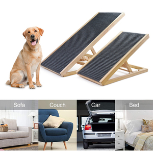 Hauteur réglable rampe pour animaux de compagnie pliable Portable chien escalier rampe parfaite pour lit canapé en bois chien rampe - Product Image 4