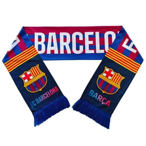 وشاح تشجيع مخصص لمشجعي نادي كرة القدم من JY OEM، وشاح شتوي مزدوج الطبقات سميك مع شعار فريق كرة القدم، وشاح جاكارد مع شراشيب - Product Image 1