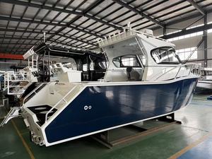 Yacht da Pesca Sportivo in Alluminio con Cabina Aperta, <span class=keywords><strong>Barca</strong></span> a Motore CCS in Alluminio Marino di Grado Superiore 25FT 7,5m con Rimorchio Incluso - Product Image 4