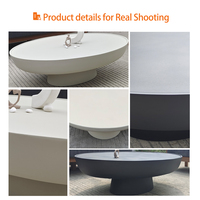 Table basse ronde en béton de jardin imperméable Morden en usine mobilier d'intérieur extérieur Table de décoration de luxe à bon prix
