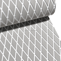 Tapis de sol marin antidérapant auto-adhésif en mousse EVA gris clair sur blanc à texture diamantée pour bateaux KT GuoMei